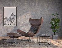 Interior with the Imola armchair