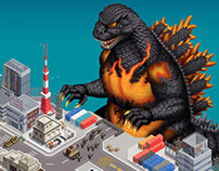 Godzilla Defense Force / Game Concept Art, 2018