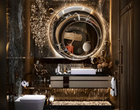 Luxury Guest bathroom design in UAE