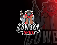 Cowboy Apes Esport Logo Template