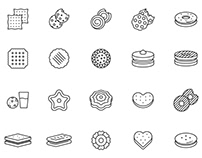 Biscuit Line Icons