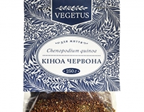 Branding and packaging for vegeterian shop Vegetus