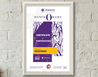 P.E.A.C.E. Dance-O-Rama 2016 Certificate Design