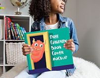 Free Children Book Cover Mockup
