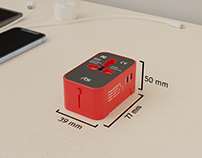 Transforming Travel Adapter in Mesmerizing 3D Animation