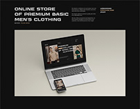 Redesign for online store of premium men's clothing