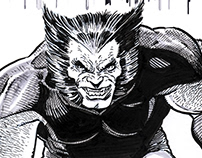 Wolverine Ready Comic Art Reproduction