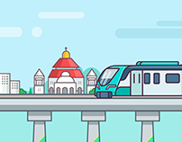 Kochi Metro, An animated journey