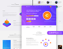 Crypto ICO - Cryptocurrency Website Landing Page