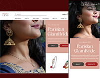 Jewellery Shop Website Landing Page - Concept