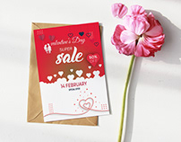 Valentine's day sale flyer