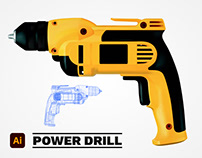 Power Drill | Vector Illustration