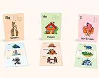 Mom & Monkey, Alphabets, Number and Color Cards