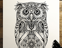 'Spotted Eagle Owl' - commission for Hoot Watches