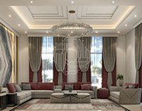 Living Room Design for a villa in Abu Dhabi