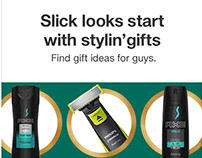 Banner ads for Targets Stylish guys campaign
