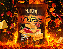Designing potato chips packaging for LION Egypt