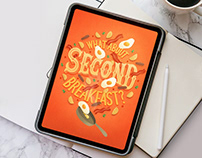 Digital Food Lettering Collection
