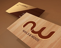 Nails and wood business card design