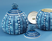 Sea Urchin Ceramic Vase - CGI