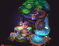 Diorama concept for the Loóna app