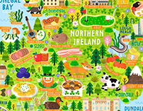 Ireland Map Illustration