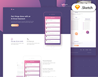 Aie - Free app landing page template