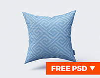 Square Pillow MockUp + FREE PSD