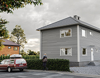 3D visualizations of semi-detached house - Norway