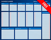 Dark Blue Business Planner - free Google Docs Template