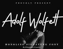 ADOLF WOLFETT || MONOLINE SIGNATURE FONT
