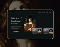 Exhibition of Renaissance Women. Museum. UX/UI Design