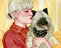 Portrait of Mother and Dog