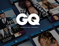 GQ magazine - UX UI design
