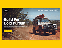 Landing page ui concept for - Jeep
