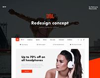 JBL website redesign concept UX/UI design