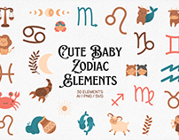 Cute Baby Zodiac Elements