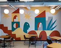 Wall painting for IT coworking