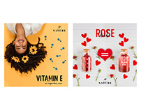 Rose Oil and Vitamin E Capsule Social Media