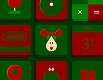 Christmas Line deco icon pack