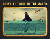 Drive the bike in the water