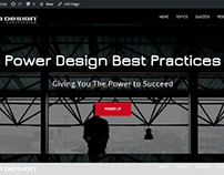 Power Design Inc. 'Best Practices' website UI/UX Mockup