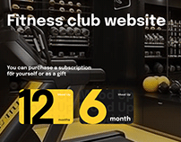 Fitness club website