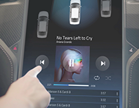 Tesla Music Player UI Mockup and Animation