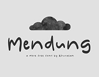 Mendung free font for commercial use