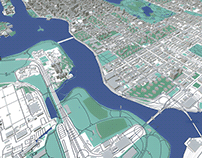 3D CItyscape Map Manhattan
