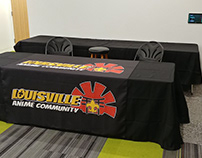 Table cloth for my louisville anime community logo