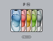 Freebie iPhone 15 Mockup - PSD & FIGMA