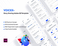 Voicex – Voice Story Sharing Mobile App UI Template