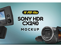 Full HD Camcorder Sony HDR CX240 Mockup